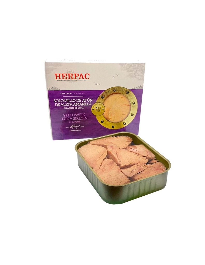 Atún Aleta Amarilla Herpac Solomillo Oliva 245 gr.
