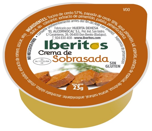 Paté monodosis Iberito 45u.x23 gr. Crema Sobrasada