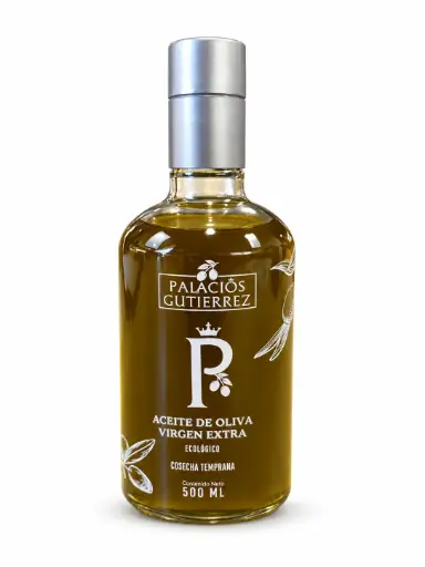 Aceite O.V.E. Palacios Gutierrez Cristal 500 ml. Cosecha Temprana 2026