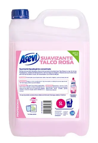 Suavizante Talco Rosa Asevi Garrafa 5 L.